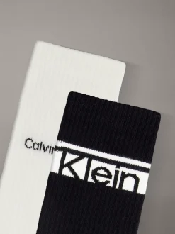 Calvin Klein 2er-Pack Crew-Socken aus Baumwolle mit Logo und Streifen^Herren Taschen & Accessoires|Socken