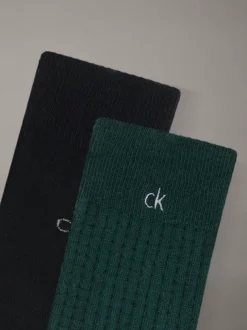 Calvin Klein 2er-Pack Crew-Socken aus weicher Baumwolle mit Waffelstruktur^Herren Socken|Socken