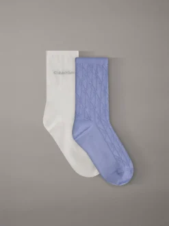 Calvin Klein 2er-Pack Crew-Socken aus weicher Stretch-Baumwolle^Damen Socken & Strumpfhosen|Socken & Strumpfhosen