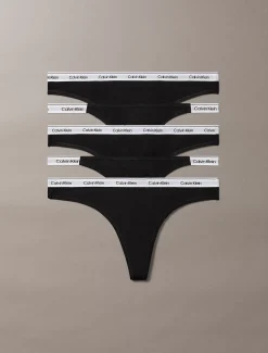 Calvin Klein 5er-Pack gemischte Strings - Icon Logo^Damen Multipacks|Unterhosen