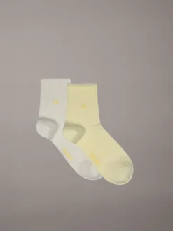 Calvin Klein 2er-Pack gestreifte Knöchelsocken^Damen Socken & Strumpfhosen|Socken & Strumpfhosen