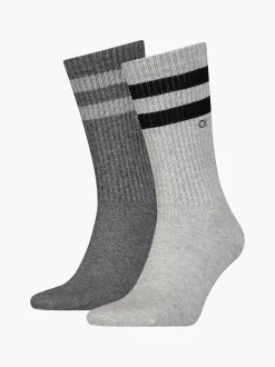 Calvin Klein 2er-Pack Gestreifte Knöchelsocken^Herren Socken|Socken