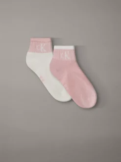 Calvin Klein 2er-Pack glänzende gerippte Knöchelsocken^Damen Socken & Strumpfhosen|Socken & Strumpfhosen