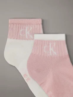 Calvin Klein 2er-Pack glänzende gerippte Knöchelsocken^Damen Socken & Strumpfhosen|Socken & Strumpfhosen