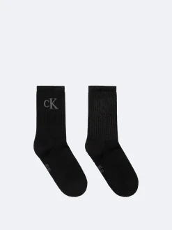 Calvin Klein 2er-Pack glänzende, gestreifte Knöchelsocken^Damen Socken & Strumpfhosen|Socken & Strumpfhosen