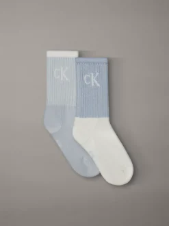 Calvin Klein 2er-Pack glänzende, gestreifte Knöchelsocken^Damen Socken & Strumpfhosen|Socken & Strumpfhosen
