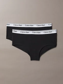 Calvin Klein 2er-Pack Hipster für Mädchen - Icon Cotton Stretch^Kinder Unterwäsche|Unterwäsche