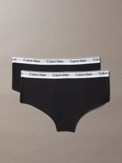 Calvin Klein 2er-Pack Hipster für Mädchen - Icon Cotton Stretch^Kinder Unterwäsche|Unterwäsche