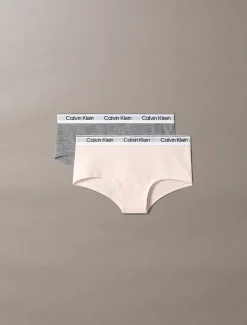 Calvin Klein 2er-Pack Hipster für Mädchen - Icon Cotton Stretch^Kinder Unterwäsche|Unterwäsche