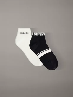 Calvin Klein 2er-Pack Knöchelsocken aus Baumwolle mit Logo und Streifen^Herren Socken|Socken