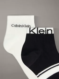 Calvin Klein 2er-Pack Knöchelsocken aus Baumwolle mit Logo und Streifen^Herren Socken|Socken