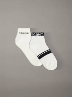 Calvin Klein 2er-Pack Knöchelsocken aus Baumwolle mit Logo und Streifen^Herren Socken|Socken