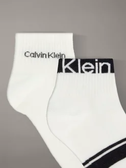 Calvin Klein 2er-Pack Knöchelsocken aus Baumwolle mit Logo und Streifen^Herren Socken|Socken