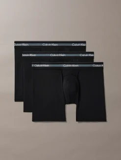 Calvin Klein 3er-Pack Lange Boxershorts - Icon Active Mesh^Herren Slips|Boxers
