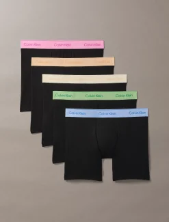 Calvin Klein 5er-Pack Lange Boxershorts - Icon Cotton Stretch Pride^Herren Slips|Boxers
