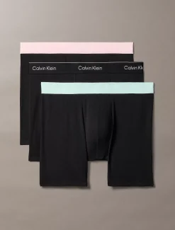 Calvin Klein 3er-Pack Lange Boxershorts - Icon Cotton Stretch^Herren Slips|Boxers