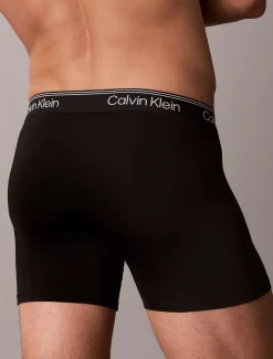 Calvin Klein 3er-Pack Lange Boxershorts - Microfibre Stretch^Herren Slips|Boxers
