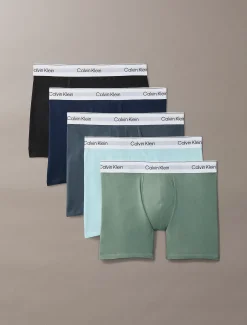 Calvin Klein 5er-Pack Lange Boxershorts - Icon Cotton Stretch^Herren Slips|Boxers