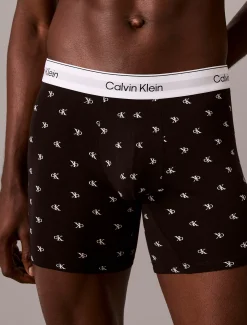 Calvin Klein 3er-Pack Lange Boxershorts - Icon Cotton Stretch^Herren Slips|Boxers