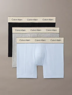 Calvin Klein 3er-Pack Lange Boxershorts - Heritage Cotton Stretch^Herren Slips|Boxers