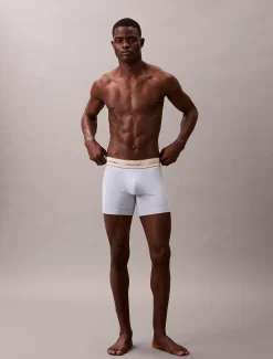 Calvin Klein 3er-Pack Lange Boxershorts - Heritage Cotton Stretch^Herren Slips|Boxers