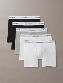 Calvin Klein 5er-Pack Lange Boxershorts - Icon Cotton Stretch^Herren Boxers