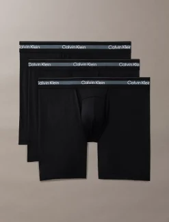 Calvin Klein 3er-Pack Lange Boxershorts - Icon Active Mesh^Herren Slips|Boxers