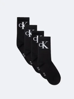 Calvin Klein 4er-Pack Logo-Crew-Socken aus weich gekämmter Baumwolle^Herren Taschen & Accessoires|Socken