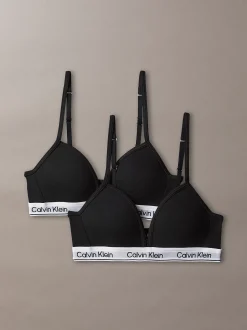 Calvin Klein 2er-Pack Mädchen-Bralettes - Icon Cotton Stretch^Kinder Unterwäsche|Unterwäsche