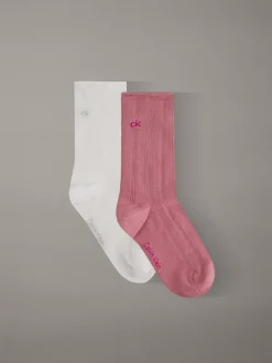 Calvin Klein 2er-Pack Rolltop-Crew-Socken aus weicher Baumwolle^Damen Socken & Strumpfhosen|Socken & Strumpfhosen