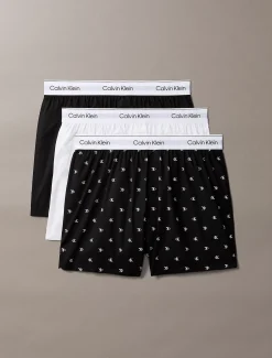 Calvin Klein 3er-Pack Slim Boxershorts - Icon Cotton Stretch^Herren Slips|Boxers