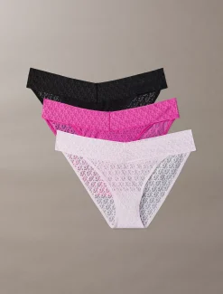Calvin Klein 3er-Pack Slips mit niedriger Leibhöhe - Icon Logo Lace^Damen Multipacks|Unterhosen