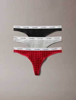 Calvin Klein 3er-Pack Strings - Icon Logo^Damen Multipacks|Unterhosen