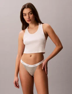 Calvin Klein 3er-Pack String-Tanga - Cotton Stretch Rib^Damen Multipacks|Unterhosen