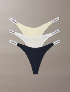 Calvin Klein 3er-Pack tiefsitzende Strings - Icon Logo^Damen Multipacks|Unterhosen