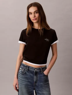 Calvin Klein 2er-Pack T-Shirts aus Baumwolle mit Monogramm^Damen T-shirts & Tops