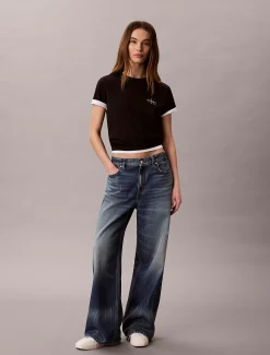 Calvin Klein 2er-Pack T-Shirts aus Baumwolle mit Monogramm^Damen T-shirts & Tops