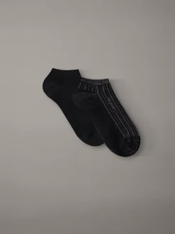 Calvin Klein 2er-Pack weiche, gestreifte Sneaker-Socken aus weichem Stretch^Herren Socken|Socken