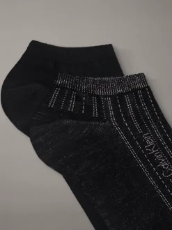 Calvin Klein 2er-Pack weiche, gestreifte Sneaker-Socken aus weichem Stretch^Herren Socken|Socken