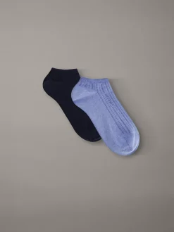 Calvin Klein 2er-Pack weiche, gestreifte Sneaker-Socken aus weichem Stretch^Herren Socken|Socken