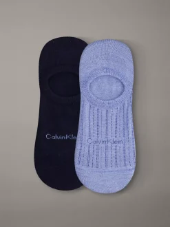 Calvin Klein 2er-Pack weiche No-Show-Socken mit Streifen^Herren Socken|Socken