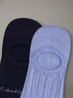 Calvin Klein 2er-Pack weiche No-Show-Socken mit Streifen^Herren Socken|Socken