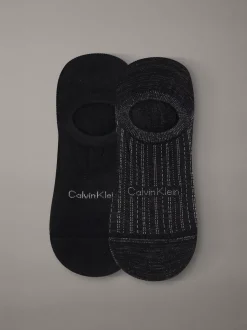 Calvin Klein 2er-Pack weiche No-Show-Socken mit Streifen^Herren Socken|Socken