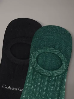 Calvin Klein 2er-Pack weiche No-Show-Socken mit Streifen^Herren Socken|Socken