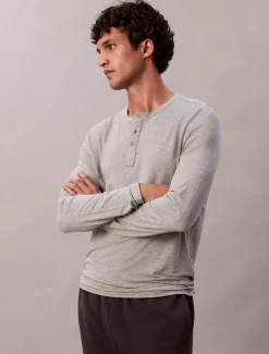 Calvin Klein Extrem weiches Henley-Lounge-Top aus Modal^Herren Nachtwäsche & LoungewearFrisch Eingetroffen