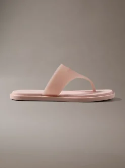 Calvin Klein Finni - Flache Jelly-Zehentrenner-Sandalen^Damen Slippers|SandalenFrisch Eingetroffen