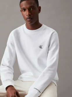 Calvin Klein Fleece-Sweatshirt aus Baumwoll-Mix^Herren Hoodies & Sweatshirts|Nachtwäsche & LoungewearFrisch Eingetroffen