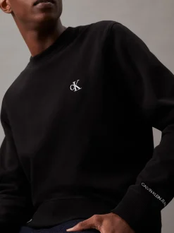 Calvin Klein Fleece-Sweatshirt aus Baumwoll-Mix^Herren Hoodies & Sweatshirts|Nachtwäsche & LoungewearFrisch Eingetroffen