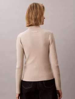 Calvin Klein Formgestrickter Cardigan mit Reißverschluss^Damen Strickdesigns