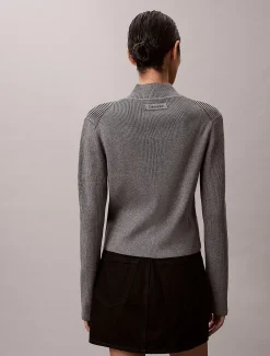 Calvin Klein Formgestrickter Cardigan mit Reißverschluss^Damen Strickdesigns